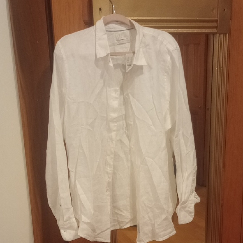 J. Crew White Casual Button Down Shirt